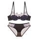 Victoria's Style Brand Series Sexy Secret Lace Underwear Set Women's Thin Push-Up Elegant Bra Set Chinese Valentine's Day Gift Violet Set 80B 36