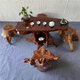 Shantoulin Village Root Carving Tea Table Small Apartment Solid Wood Tree Root Log Small Tea Table Household Living Room Balcony L1047
