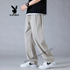 Playboy (PLAYBOY) mesh breathable ice silk pants men's new summer cool quick-drying anti-mosquito pants men's straight loose casual sports pants K6636 Khaki 2XL (about 140~160 Jin Jin equals 0.5 kg can be worn)