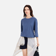 Aigle [neues Produkt im Frühjahr und Sommer] Aigao 7-Viertel-Hülsen-T-Shirt Pure Cotton Antibacterial Casual einfacher 7-Viertel-T-Shirt T-Shirt Top für Frauen Swamp Blue BI983 38 (165/88A)