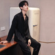 
Arctic velvet men's pajamas spring and autumn ice silk long sleeve trousers suit men's summer 2025 new home clothing 6626 straight men's style L (100-125Jin[Jin equals 0.5 kg])