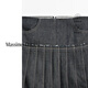 Massimo Dutti Herbst Neues Produkt 2025 Frauenkleidung Retro Denim Denim Simple Commuter Style Box Falten -Jeansrock 05201601 Dunkelblau XS (165/66A)