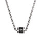 Armani necklace fashion bead transfer bead small waist clavicle chain necklace EGS2844040 men's black
