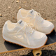 Gu Fansha zapatos blancos de suela gruesa para mujeres en verano zapatos de malla transpirables e inestables de malla con zapatos de entrenamiento deportivo versátiles 9905-3 beige 39