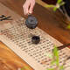 Yu Senyi Customized Song Dynasty Aesthetic Tea Table Table Flag Chinese Zen Diatom Mud Tea Table Cushion Tea Table Ambient Layout Long Table Lanting Collection Preface-NF-12049 33*220cm Upgraded Material