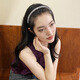 Hua Shi can break the hair and arrange the artifact drill headband for women with bangs hair non-slip headband short hair hairpin 2023 new style 3# random diamond toothed headband - silver