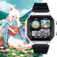 Sky Light Escape personajes de anime Customized Watch Customized Bidimensional Smart Sman Square Electronic Watch Model Model Students [Fashion Silver-Electronic Watch] Z3883 Light Escape Super Value Pack (batería extra larga + Embalaje de caja de regalo)