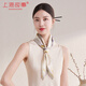 
Shanghai Story Silk Scarf Women's 100% Mulberry Silk Satin Small Square Scarf Gifts for Mom Birthday Scarf Gift Box Peony Rice Grey
