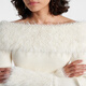 Jean Paul Gaultier Rib Treed Faux Fur Top Top P01072608 White XXS CN 155/80
