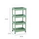 Enshousu full plastic PP material multi-functional storage rack bedroom living room kitchen wheeled storage rack yellow two-layer 9227