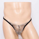 THONG Men's Sexy para hombres para hombres U Bag CONVEX CON LACE PERSPECTIVO PERSPECTIVO DE MEDILLA MENOR MENA BLURCA NEGRA + RED [DOS PIEZAS]