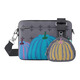 Neue Männer schwarze Samurai Drei-in-One-Tasche Mode Umhängetasche VERSATILE CROSSBODY-SABE Klassische Mode Crossbody-Tasche Herrenbag M14069 Sky Blue Dreier Set