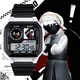 Light trifft die umliegenden Uhren, Zaubererhut, Austernpilz, Bücherwurm, Kirschblütenwache, quadratische elektronische Uhr, stumme Wecker, Studentenwache, Z3857 White Owl, Super Long Battery Life + Geschenkboxverpackung