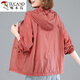 Woodpecker sunscreen clothes for women in summer thin 2025 new fashionable middle-aged mother sunscreen clothes loose large size jacket purple 685# XL suitable for 120-135Jin [Jin equals 0.5 kg]