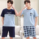 Yalu Sommer-Herren-Pyjamas Baumwolle und Fett Plus-Größe Herren-Sommer-Hauskleidung kurzärmelige Sommer-Jugend koreanische Art dünne halbärmelige 3328 [neue Shorts in Kurzärärmeln] XL [125-140jin [Jin gleich 0,5 kg]]
