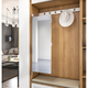Yonghuan Garderobe Spiegelgarderobe in voller Länge Spiegel Dressing anpassen Spiegel flacher Türschrank eingebaute rotierende unsichtbare Push-Ziehen Stärken explosionssicherer Champagner Golden 12035 mit magnetischer Saug- und Griffzubehör