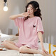 Pang Donglai Pajamas Pajamas Mujeres Algodón puro Estudiante delgado de manga corta Lindo set de dos piezas de dos piezas y otoño se pueden usar en el exterior con ropa casera de gran tamaño. Burgundy SKM6627 M Tamaño (recomendado 75-95 Jin [Jin es igual a 0,5 kg])