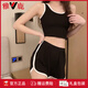雅鹿带胸垫夏季睡衣女吊带莫代尔2025新款性感运动背心家居服套装外穿 12035 粉色【无胸垫】 2XL 【建议体重125-145斤】