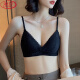 LangSha (LangSha) underwear for women with small breasts gathered to make them look thin without steel rings, triangle cup bra French sexy lace bra without empty cup, black. Single piece underwear 70A 32 [no steel rings. light gathered to make them]