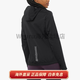 Salomon Solid Color Reißverschluss mit Kapuze mit Langarmjacke für Frauen schwarzer XS