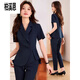 Bai Xiens Vertriebsarbeitsanzuganzug und sexy Frauen Sommer 2025 Neues Small Temperament Professional Rezeption Manager 9731 kurzärmeliger grauer Anzug + Rock <.Sehe Bild> s