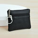 Hummer Mini New Small Card Bag, All-Match Key Bolet, Wallet de moneda de moda, almacenamiento compacto, billetera pequeña, cremallera, bolsa de monedas, negro suave