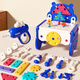 Fanhua Children 3 to 6 years old toys girls early education 5 repair baby tool box screw screw disassembly assembly decoration repair boy 8 [Blue] Hippo Tools Table 60PC