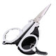Stainless steel double circle folding scissors, pull scissors, mini portable travel pendant keychain, 1 set