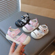 JOYNCLEON baby sandals summer new style soft-soled toddler non-slip shoes for boys and girls toe-toe beach shoes black size 24 inner length 15.5cm foot length 15cm