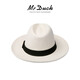 Mr Duck Pure tissé à la main Panama Men and Women Summer Summer Brim Brim Sun Chapeau Blanc Top Hat Protection Sun Protection