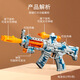 GJXBP Toy Gun Gun Música eléctrica Machine Gun Gun Submachine Gun Boys Gun Toys Night Market Set un stand 3886 Spray Sound Light Gun [Camo Green]