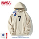 Sweat à capuche rétro américain de la NASA pour le printemps et l'automne High Street couple Handsome Top Coat Tend N138L3894 Brown 2xl