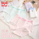 Catman girl underwear, girls' triangle shorts, medium and large children's girls' seamless underwear, developmental period children's students' large size shorts, mixed colors 4 pieces, individually packaged + whole body 10A antibacterial 145 (M) recommended weight 55-70Jin Jin equals 0.5 kg
