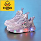 
G.DUCKKIDS little yellow duck girls sports shoes 2025 new spring and summer casual versatile luminous sports pony lily mesh shoes B689 purple single net 28 inner length about 17.2CM