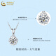 CHINA GOLD PT950 Platinum Snowflake Pendant Women's Fashion Platinum Necklace Valentine's Day Birthday Gift for Girlfriend and Wife Platinum Snowflake Pendant About 1.1g White - Free Silver Chain