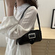 Shoulder bag 2025 spring and summer new style fashionable high-value armpit bag temperament small square bag 6247 black