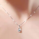PT950 platinum necklace for women 18 years old, clavicle chain with pendant, Valentine's Day birthday gift for girlfriend, rose flower necklace pendant (white diamond)