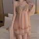 Sexy reine und lustvolle Winterpyjama für Frauen, die rein und lustvoll mit Brustpolster Frühling und Herbst Hosentald Nachthemd Robe Frauen Hauskleidung Anzug P3886 Garnelpulver Shorts m