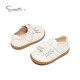 Snuffy Girls Toddler Shoes Autumn Comfortable Children's Leather Shoes Cute Baby Soft Sole Princess Small Leather Shoes Milan White 25