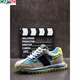 Katile Crocodile Herrenschuhe 2025 Frühling Neues atmungsaktives und vielseitiges Fashion Daddy Schuhe Dicke alleinige Erhöhung der Farbblock-Sport- und Freizeitschuhe Lanmi Black CJ88-695 44