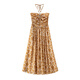 Banana CICI 2025 Summer NUEVO VACIONES Estilo de vacaciones Luz y transpirable Vestido de suspensión de Ramie Pure Ramie C252LY694 Amarillo S