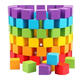 GU Ran Ran Autistic Children's Social Game Training Toys Toys Wooden Colorful Educational Toys's Color Early Education Iluminment 100 Logs 3cm (Dessin de sac de rangement)