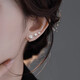 Bai Qixin earrings, ear bones, sterling silver 999 cochlear screws, sleep-free ear sticks, high-end fashionable jewelry for girls, ins 5mm 999 pure silver, one pair