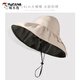 Woodpecker (TUCANO) Vinyl Hollow Top Sun Hat Women's Anti-UV Sun Hat 2025 New Large Brim Face Covering Fisherman Hat Sun Hat Milk Apricot White - Bow Style Velcro Adjustable (Windproof Rope Delivered)