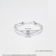 Beijing Gold Trading Center Co., Ltd. pt50 platinum bouncy bead fancy winding small waist bracelet adjustable Mobius broken silver bracelet about 11.08g