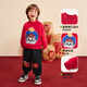 Paw Paw Team has made great achievements Paw Paw Team children's annual uniform sweatshirt suit plus velvet and thickened children's sports suit autumn and winter clothing pink 120