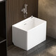 Hengjie Mute Ceramic Mop Pool Household Wash Mop Pool Mop Basin Balcony Floor-standing Mop Pool M1049 White 49x38x40cm Single Basin Goods