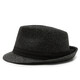 
Autumn and winter Shanghai beach big brim hat men's top hat Korean style trendy black woolen hat versatile retro British casual hat black one size