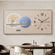Simple and modern living room perpetual calendar electronic clock wall dining room study decorative painting light luxury versatile watch wall clock T12593 [perpetual calendar + temperature] upgraded model 120*60 (suitable for restaurants and sofas about 1.8 meters) into 4