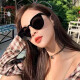 
[GM same style] Three-point hot sunglasses Internet celebrity same style Korean sunglasses versatile black fashionable sunscreen glasses Three-point black frame gray film